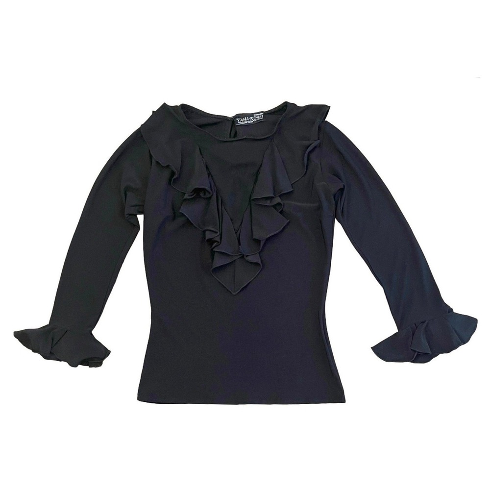 Chrisanne Clover Ballroom Practice Top Small Tania Kehlet Dance Latin Black Mesh